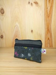 Cartera Gris Calaveras